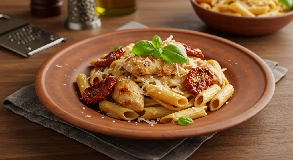 Creamy Marry Me Chicken Pasta served with rich sauce and fresh herbs