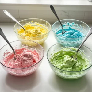 Mixing colorful spreads